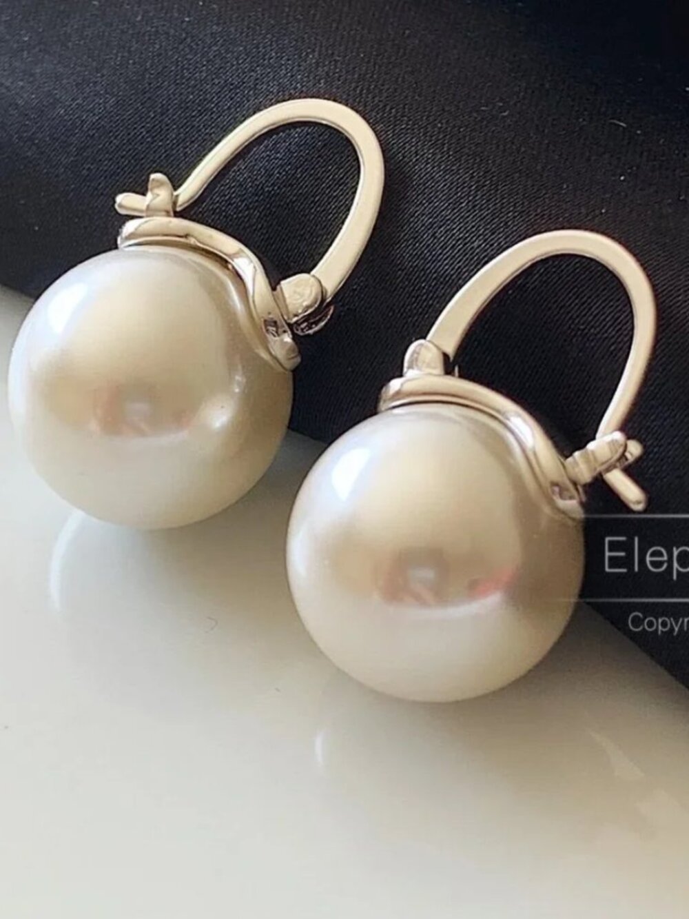 Kate Spade New York Silver Tone Faux Pearl Leverback Drop Earrings - Picture 1 of 3